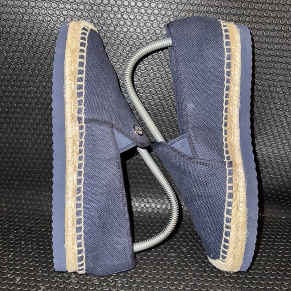 Michael KorsEspadrille Hastings Canvas Slip Navy Blue Shoes Women’s Size 7.5 - Picture 5 of 8